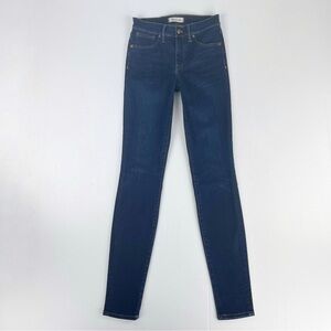 Madewell 9" High Rise Skinny Cotton Stretch Blue Denim Jeans